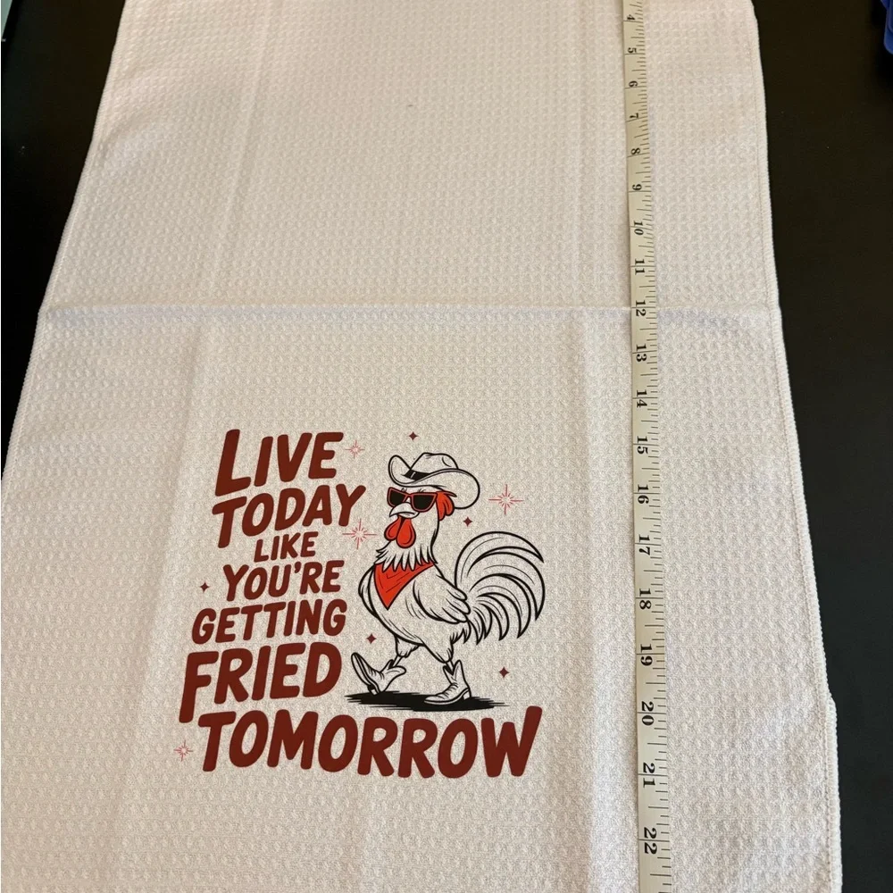 Handmade‎ New - Live Today - Microfiber Kitchen Farmhouse Sarcasm Towel